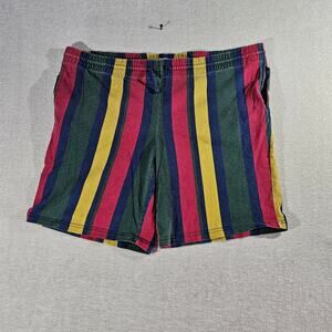 Vintage 80s Guess George Marciano Striped Shorts USA Large Faded
